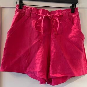 Loft linen/ viscose pink shorts.
